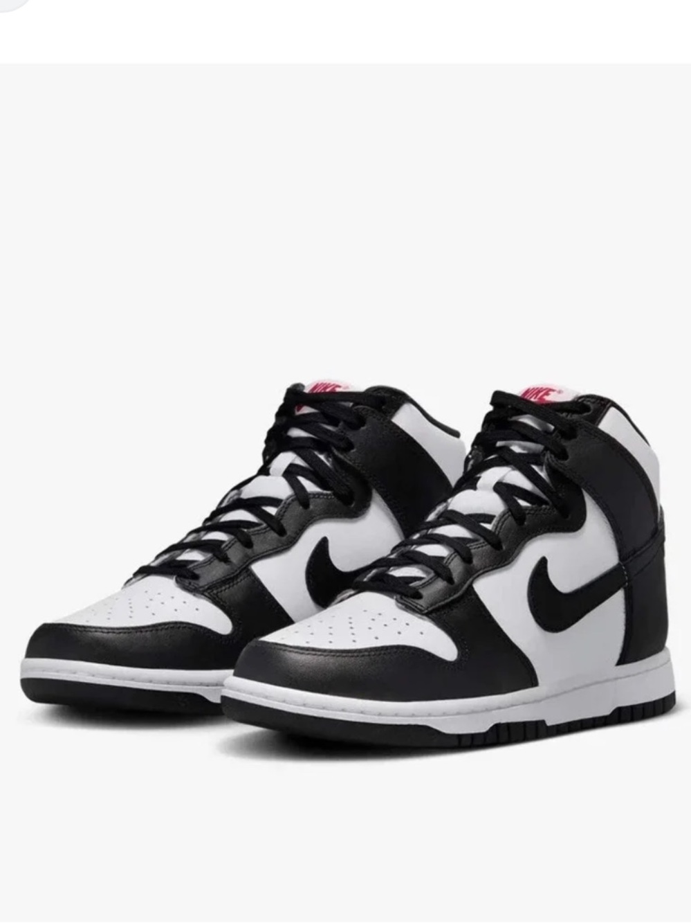 Nike Women's Dunk High Leather Sneakers - White & Black